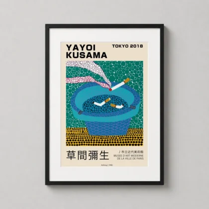 Classic Yayoi Kusama Poster Tokyo 2018 Ashtray - Japanese woodblock print from MerchFuse
