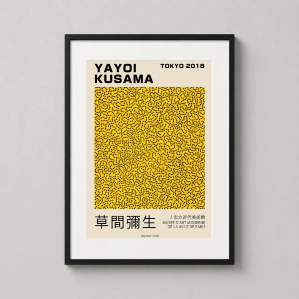 Yayoi Kusama Big River 1900 Tokyo Exhibition Art Print