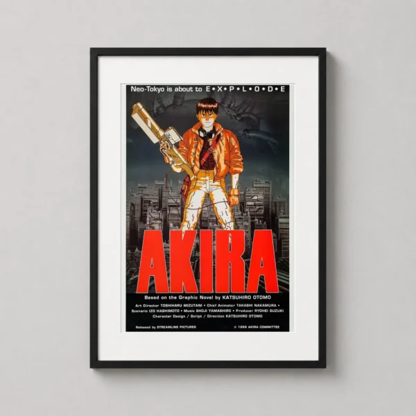Akira 1988 Neo-Tokyo Explosion Kaneda Movie Poster
