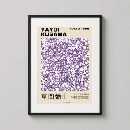 Classic Yayoi Kusama Art Print - Japanese woodblock print from MerchFuse
