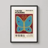 Yayoi Kusama Butterfly II 2000 Tokyo Exhibition Wall Art Print