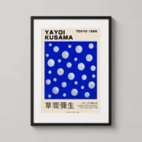 Yayoi Kusama Cosmos Tokyo 1998 Blue Dots Exhibition Art Print