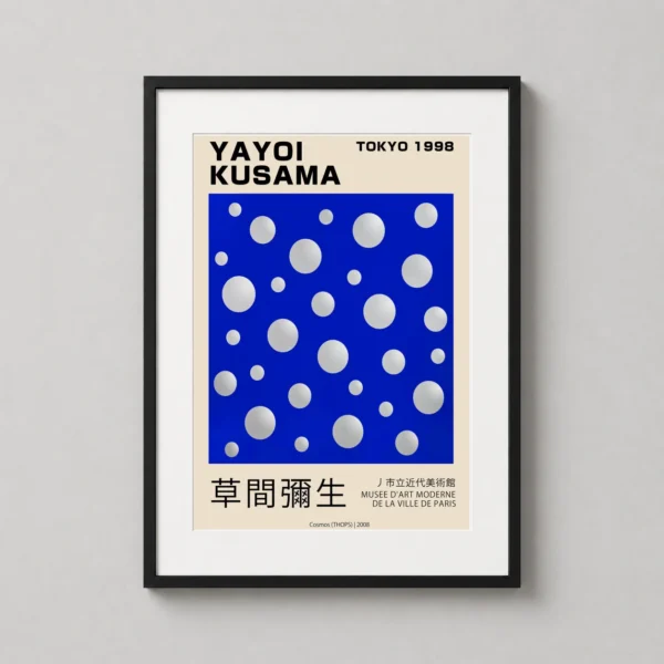 Yayoi Kusama Cosmos Tokyo 1998 Blue Dots Exhibition Art Print