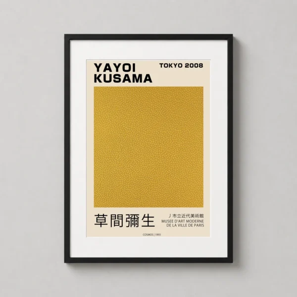 Yayoi Kusama Cosmos 1993 Yellow Abstract Museum Art Print