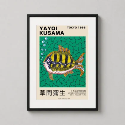 Yayoi Kusama – Depths of The Sea 1989 Museum abstract art print for gallery wall display by MerchFuse