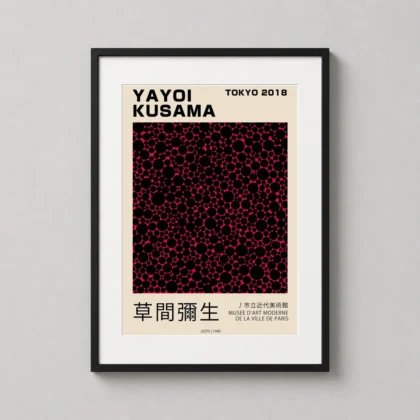 Authentic Yayoi Kusama Poster Tokyo 2018 Museum - Japanese woodblock print from MerchFuse