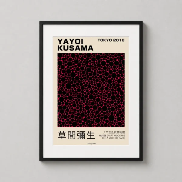 Yayoi Kusama Dots 1990 Tokyo Exhibition Museum Art Print