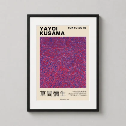 Authentic Yayoi Kusama Exhibition Poster Wall - Japanese woodblock print from MerchFuse
