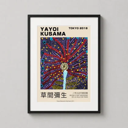 Authentic Yayoi Kusama Exhibition Poster Variant - Japanese woodblock print from MerchFuse