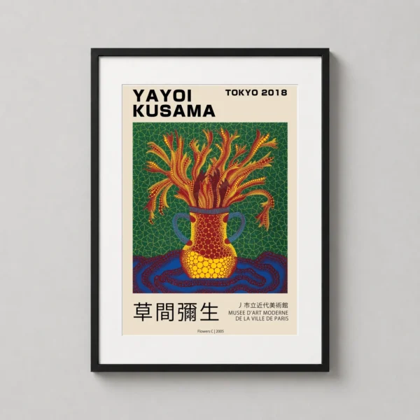 Yayoi Kusama Flowers C 2005 Tokyo Exhibition Art Print