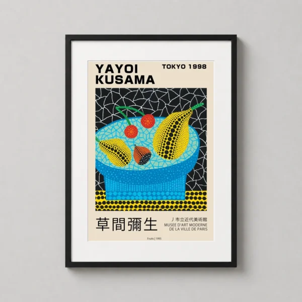 Yayoi Kusama Fruits 1995 Tokyo Exhibition Modern Art Print