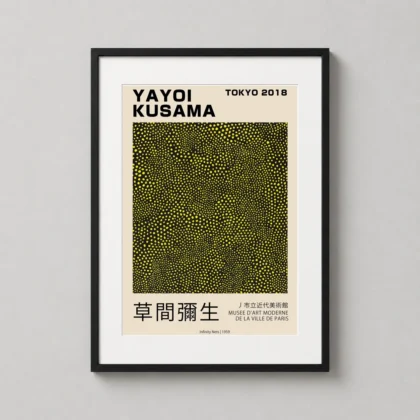 Authentic Yayoi Kusama Poster Infinity Nets 1959 - Japanese woodblock print from MerchFuse