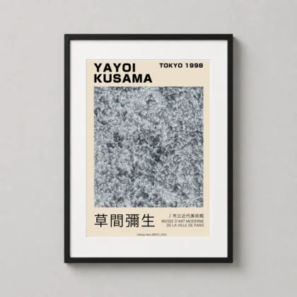 Authentic Yayoi Kusama Poster Infinity Nets 1998 - Japanese woodblock print from MerchFuse