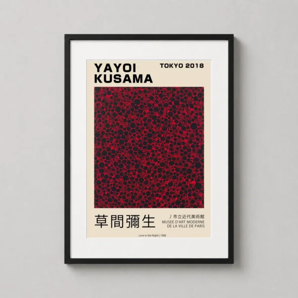 Yayoi Kusama Love in the Night 1988 Tokyo Exhibition Art Print