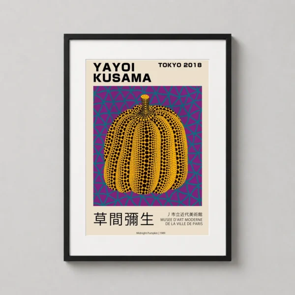 Yayoi Kusama Midnight Pumpkin 1989 Tokyo Exhibition Art Print