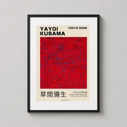 Authentic Yayoi Kusama Exhibition Poster Tokyo - Japanese woodblock print from MerchFuse