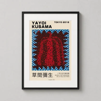 Yayoi Kusama Pumpkin Art Print - Japanese woodblock print from MerchFuse