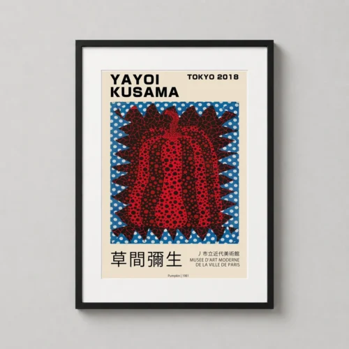 Yayoi Kusama Red Pumpkin 1981 Tokyo Exhibition Art Print