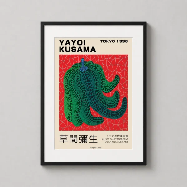 Yayoi Kusama Pumpkin 1989, Tokyo Exhibition Art Print