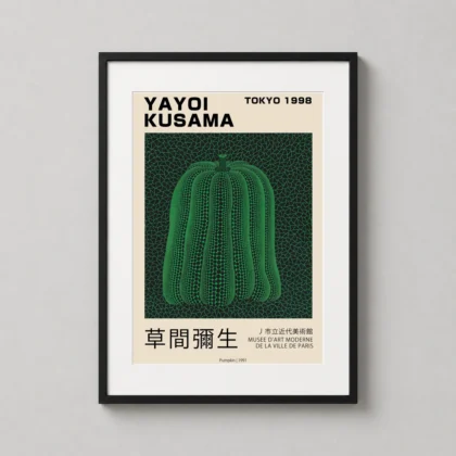 Classic Yayoi Kusama Pumpkin Poster - Japanese woodblock print from MerchFuse