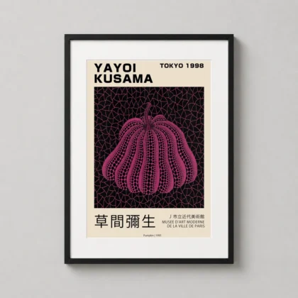 Classic Yayoi Kusama Pumpkin Art - Japanese woodblock print from MerchFuse