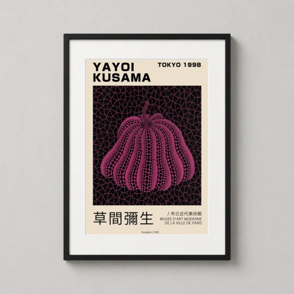 Yayoi Kusama Pink Pumpkin Tokyo 1998 Exhibition Art Print