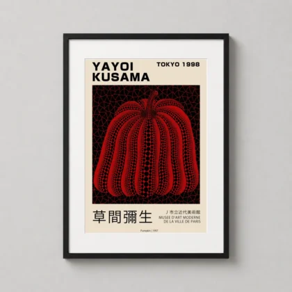 Yayoi Kusama Pumpkin Art Print Exclusive - Japanese woodblock print from MerchFuse