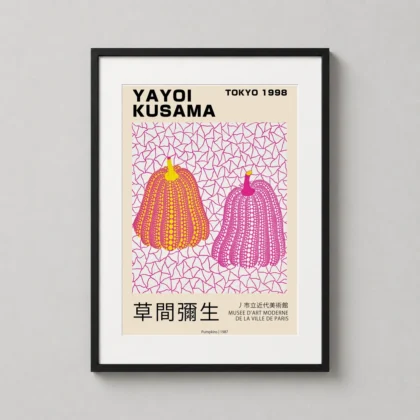 Authentic Yayoi Kusama Pumpkin Poster 1987 - Japanese woodblock print from MerchFuse