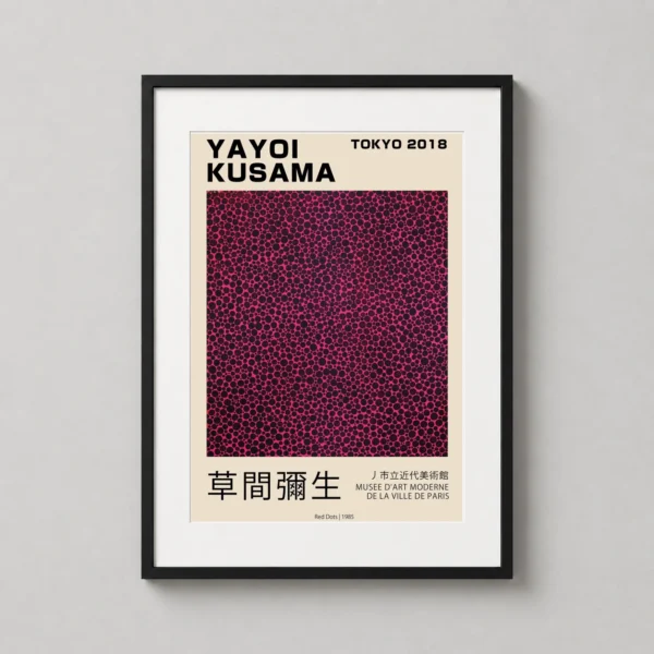 Yayoi Kusama Red Dots 1985 Tokyo Exhibition Abstract Art Print