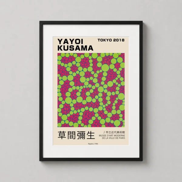 Yayoi Kusama Ripples 1990 Tokyo Exhibition Art Print