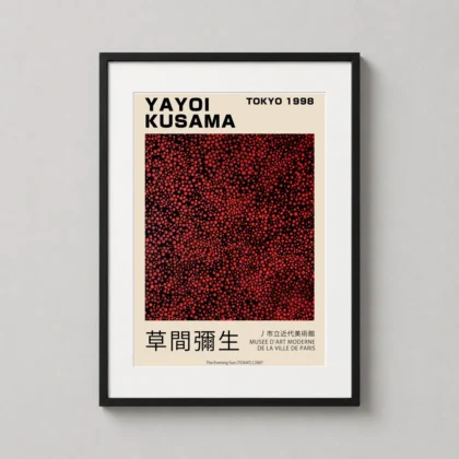 Exclusive Yayoi Kusama Poster Evening - Japanese woodblock print from MerchFuse