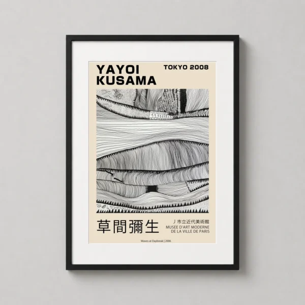 Yayoi Kusama Waves at Daybreak Tokyo Exhibition Art Print