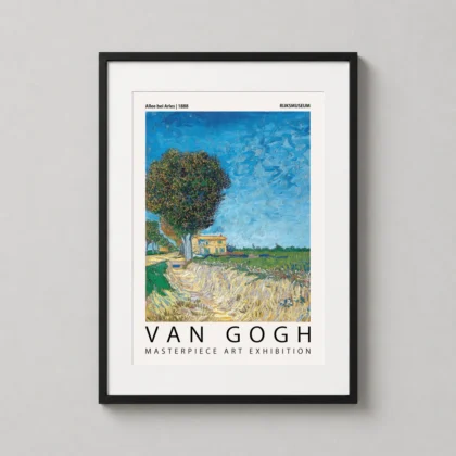 Authentic Van Gogh Arles print – 1888 Rijksmuseum Exhibition Poster framed wall art mockup