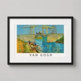 Arles Bridge Van Gogh Exhibition Poster, Pont de Langlois Print