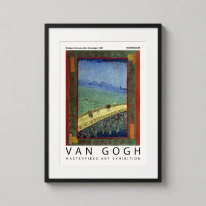 Classic Van Gogh Bridge Rain Art - Japanese woodblock print from MerchFuse