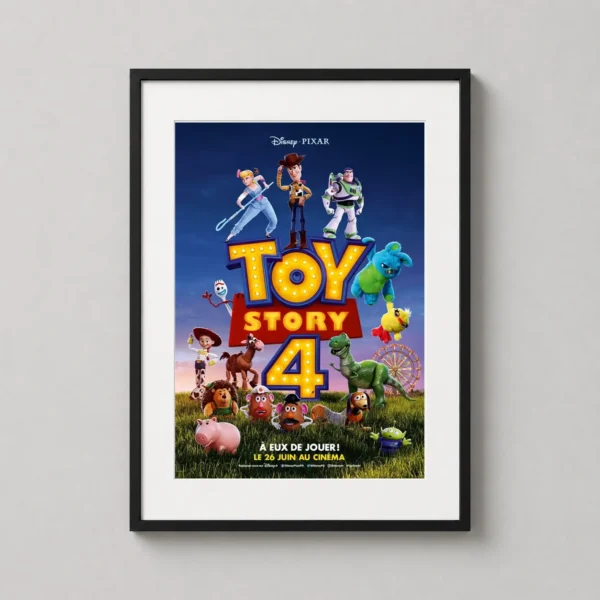 Toy Story 4 Woody, Buzz, and Bo Peep Movie Poster