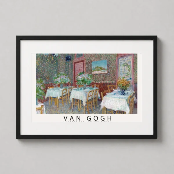 Interior of a Restaurant by Van Gogh, Impressionist Art Print