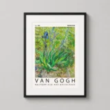 Van Gogh Iris 1890 Exhibition, Impressionist Wall Art Print