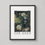 Van Gogh Roses 1890 Rijksmuseum Masterpiece Exhibition Art Print