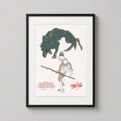 Young Leonidas vs The Wolf – Tomer Hanuka cinema movie poster by MerchFuse