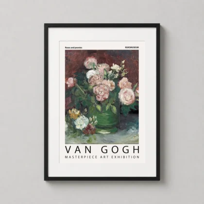 Van Gogh Rose – Roses and Peonies Exhibition fine art print by MerchFuse