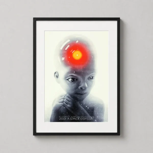 2001: A Space Odyssey Star Child and HAL 9000 Mondo Movie Poster