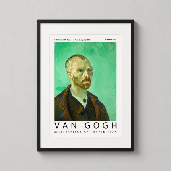 Van Gogh Self-Portrait Dedicated to Paul Gauguin Exhibition Art Print