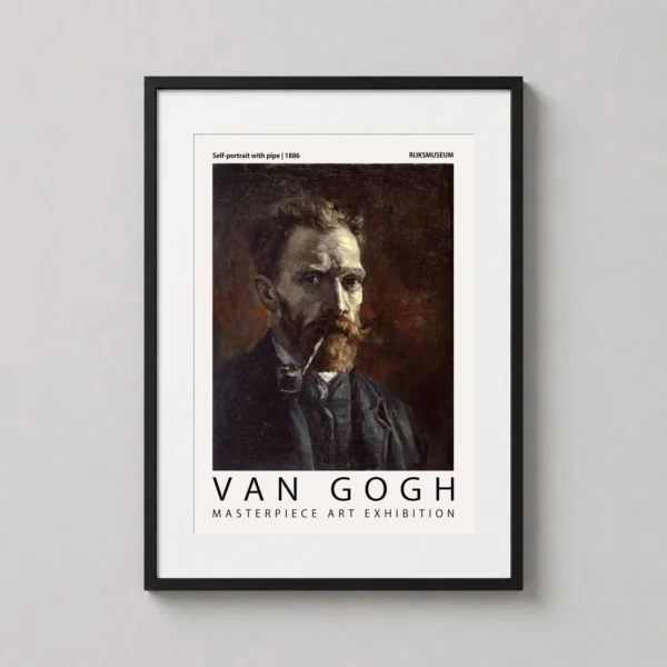 Vincent Van Gogh Self-portrait with Pipe 1886 Exhibition Art Print