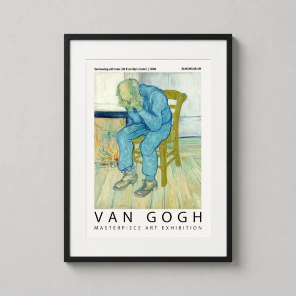 Sorrowing Old Man At Eternity's Gate, Van Gogh Exhibition Art Print