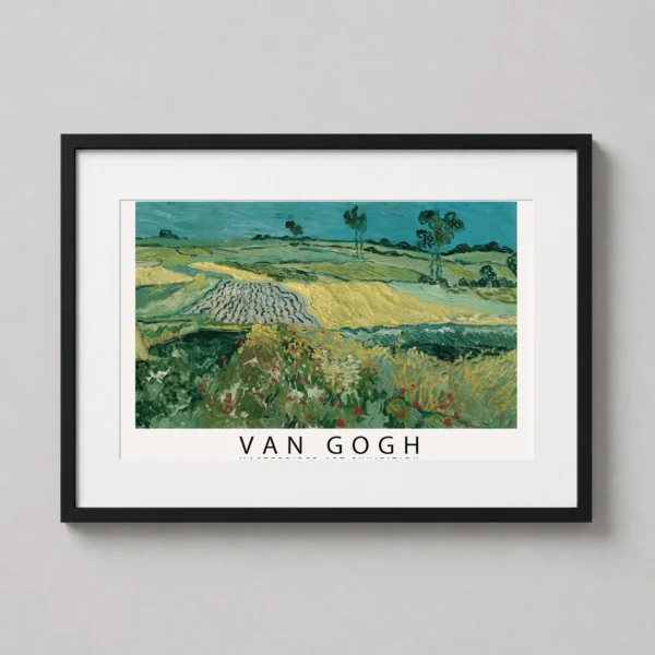 The Plain of Auvers by Van Gogh, Impressionist Landscape Art Print