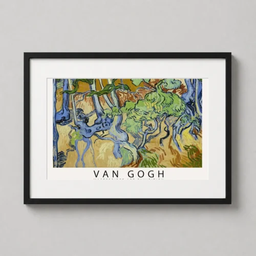 Van Gogh Tree Roots 1890 Masterpiece Exhibition Poster Art Print