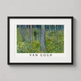 Undergrowth with Two Figures, Van Gogh Forest Scene Art Print
