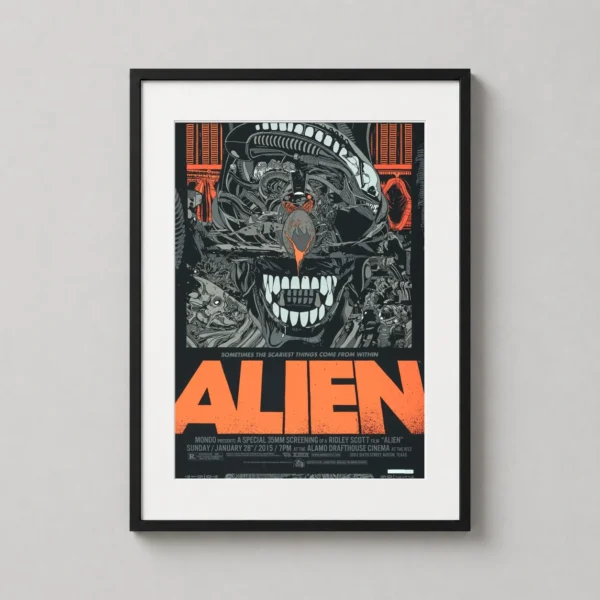 Alien Xenomorph Tyler Stout Mondo Design Movie Poster