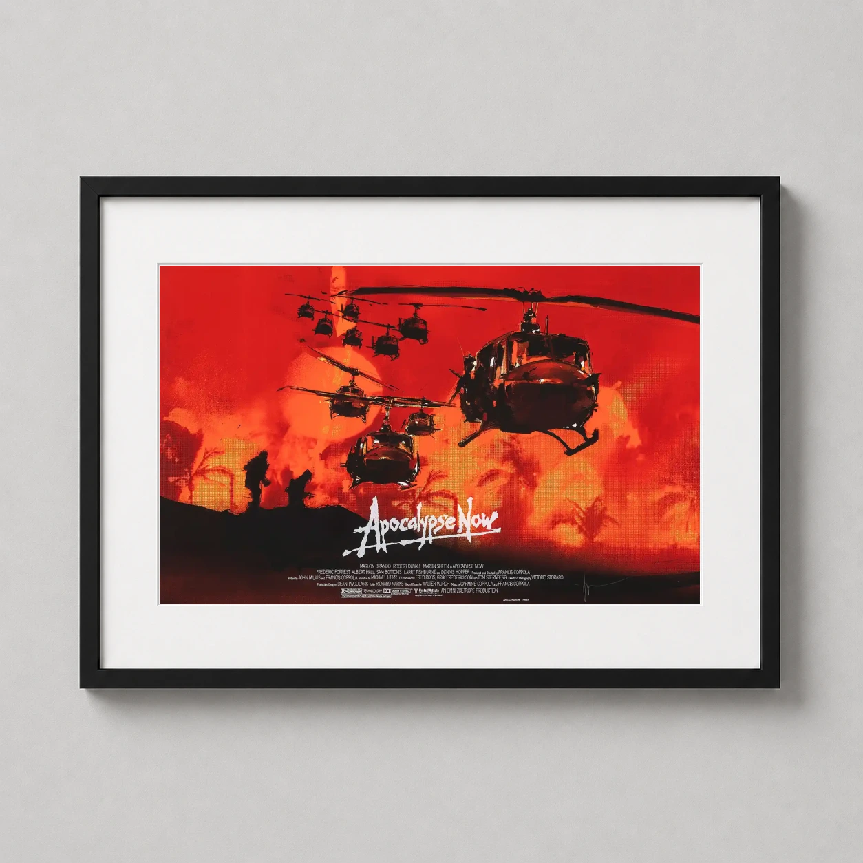 Apocalypse Now Jock Helicopter — dramatic red and orange landscape featuring silhouettes of Huey